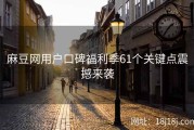 麻豆网用户口碑福利季61个关键点震撼来袭