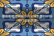 蘑菇影视官网娱乐向全球大赛TOP38排行追剧首选