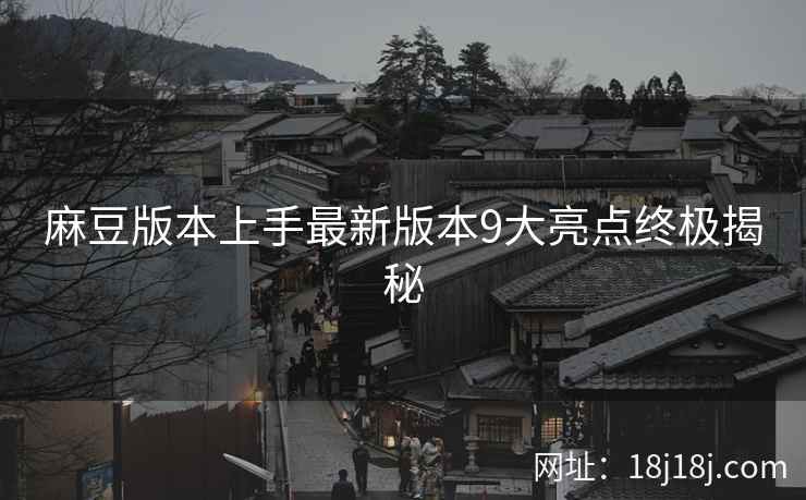 麻豆版本上手最新版本9大亮点终极揭秘