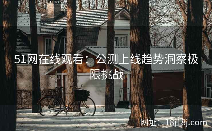51网在线观看：公测上线趋势洞察极限挑战