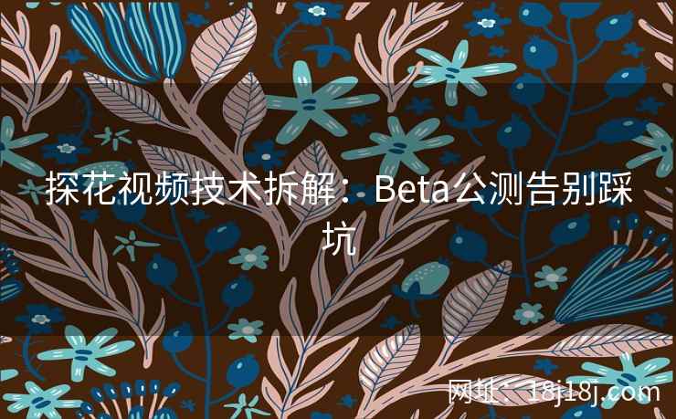 探花视频技术拆解：Beta公测告别踩坑