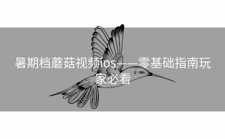 暑期档蘑菇视频ios——零基础指南玩家必看